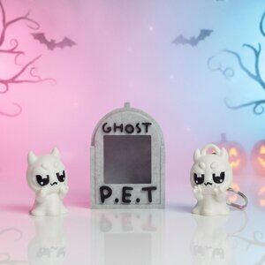 Spooky Ghost Baby Purse Charm Kawaii Backpack Keychain Bag Trinket ADHD Trinket